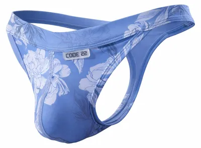 Image de CODE 22 - Sous-vêtement String Hommes - Bouquet Thong Blue - 1x Taille S