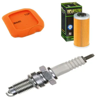 Obrázek produktu pro Servisní sada pro Husqvarna TE 449 ie 2011–2013: vzduchový filtr, olejový filtr, zapalovací svíčka od pamoto –