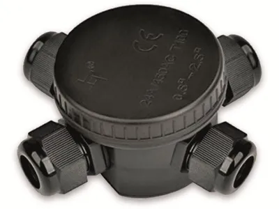 Produktbild von OPTONICA Kabelverbinderdose, Outdoor 6646, IP44, 0,5...4mm², 450V/24A, rund