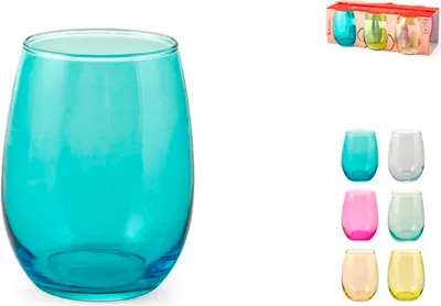 Produktbild von Bernsteinfarbene Gläser aus weichem Glas, cl 35 - 6er-Set