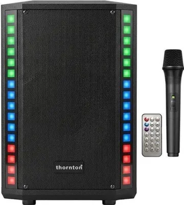 Productafbeelding van Draagbare Bluetooth Speaker 40 W - 8 Inch Luidspreker - Oplaadbare Accu - AUX USB TF FM Radio - Karaoke Microfoon