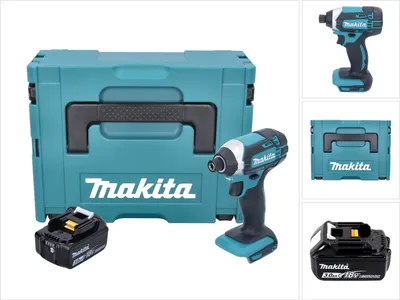 Image de Makita DTD 152 F1J 18V Li-Ion Visseuse à chocs sans fil avec boîtier Makpac + 1x Batterie BL 1830 3,0 Ah Li-Ion - sans Chargeur