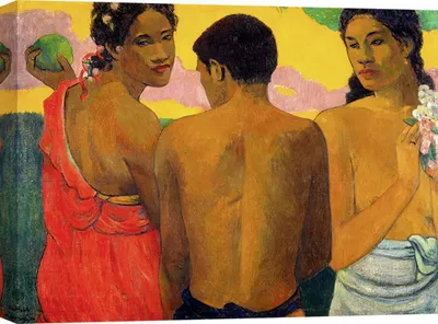 Produktbild von Leinwandbilder - Paul Gauguin, Three Tahitians – 70x50 cm