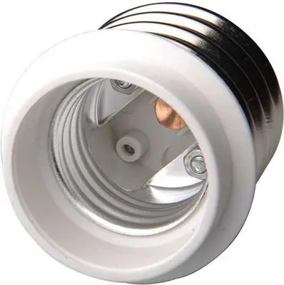 Produktbild von E40 zu E27 Sockeladapter für Leuchtmittel, 51,5 mm hoch, 26,3 mm breit