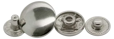 50 Stk Druckknopf Set rund S-Feder Verschlüsse Schnappknopf Metall Größen 12,5mm silber