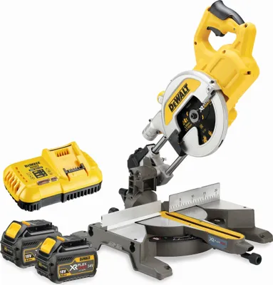 Image de Scie à onglets DEWALT - FLEXVOLT - 54 V XR 2 Batteries 6.0Ah, chargeur - DCS777T2