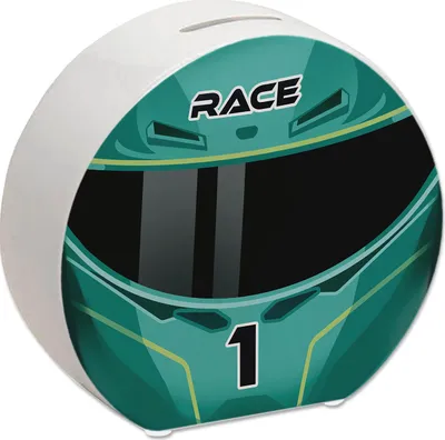 Produktbild von Motorsport-Helm Spardose in Racing Green