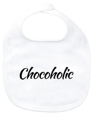 Produktbild von Huuraa Baby Lätzchen Chocoholic Schriftzug White Klettverschluss  Baumwolle Latz Geschenkidee
