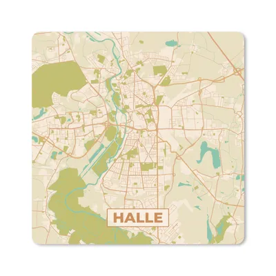 Produktbild von MuchoWow® Mauspad Mousepad Karte - Jahrgang - Halle - Karte 30x30 cm - Mousepads - Maus Mat - Pad - Mausunterlage - Gaming