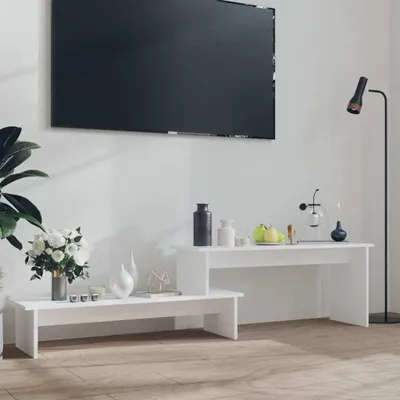 Zdjęcie produktu dla Maison Exclusive – szafka pod telewizor, biała, 180 x 30 x 43 cm, materiał drewnopochodny