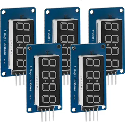 Obrázek produktu pro AZ-Delivery Displays TM1637 – 4místný 7segmentový displejový modul kompatibilní s Arduinem a Raspberry Pi, 5 ks