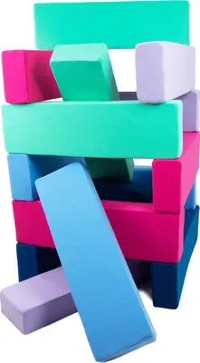Obrázek produktu pro Velinda Klettergerüst: Sada Jenga se skládá z 15 velkých, barevných bloků z pěny