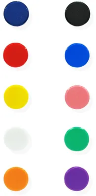 Image de Aimants pour réfrigérateur, 10 couleurs, aimants résistants pour tableaux blancs, réfrigérateurs, tableaux d'affichage et projets de bricolage, lot de 10