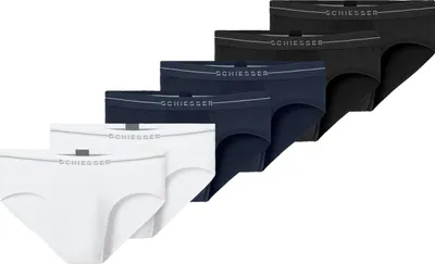 Produktbild von Schiesser 6er Pack Baumwolle Flex Rio Slip / Unterhose Mit Logo-Webgummibund, Perfekter Sitz, hoher Komfort, Elastisches Material
