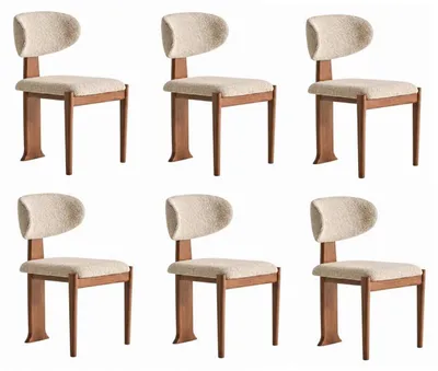 Obrázok produktu pre 6 stoličiek, elegantný dizajn, moderný štýl, príjemná béžová farba, sofistikovaný vzhľad, ušľachtilá elegancia