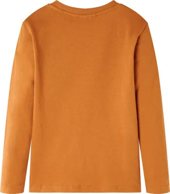Immagine prodotto di vidaXL Camicia a maniche lunghe da bambino ocra scuro 128