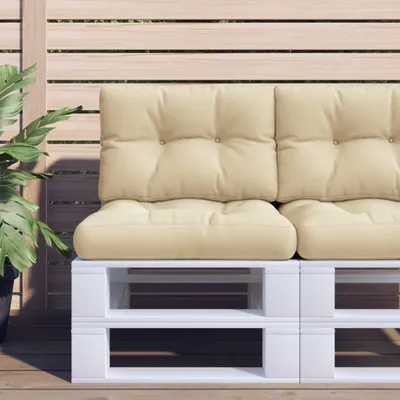 Produktbild von Design Palettenkissen 2-tlg. Beige Stoff, Klassische Sofas 2024 Neu