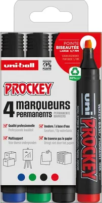 Immagine prodotto di uni-ball PM126/4 PF uni-ball Permanent-Marker PROCKEY PM126/4 PF, 4er-Set
