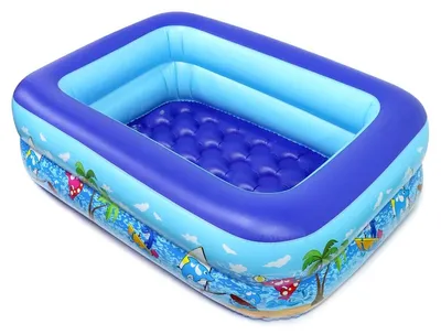 Produktbild von Aufblasbarer Kinderpool Planschbecken Babybecken - 110 x 75 x 28 cm - PVC - Faltbar - Für Garten und Terrasse
