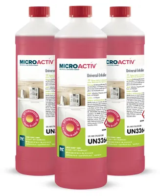 Produktbild von 3x 1 L Microactiv® Universal Entkalker mit Farbindikator