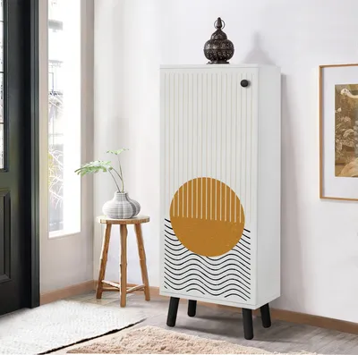 Obrázok produktu pre Skye Decor, Botník (skrinka na topánky) - Beside 25 (biela + ?ierna)