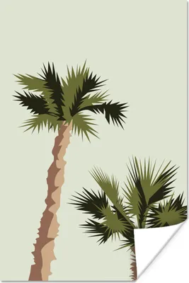 Produktbild von MuchoWow® Poster Palme - Strand - Pastell 120x180 cm - Kunstposter