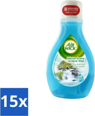Obrázok produktu pre Air Wick – osviežovač vzduchu – Active Wick Fresh Water – 375 ml – výhodné balenie – 15 kusov