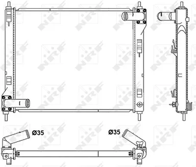 Obrázok produktu pre Chladič, chladenie motora NRF 53061