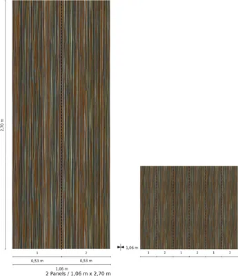 Produktbild von NEWROOM Tapete Bunt Vliestapete Streifen - Wandbild Modern   Linien  Tapete Grafisch Streifentapete