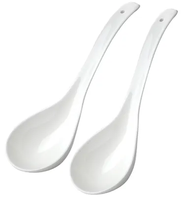 Keramik-Suppenkellen Set 2er-Pack, 23,5 cm, Weiß