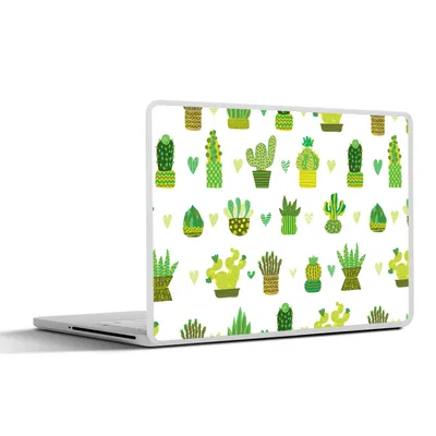 Produktbild von MuchoWow® Laptop Aufkleber Sticker Cover Sukkulenten - Muster - Kaktus 40x30 cm - Laptop Dekoration - Selbstklebend