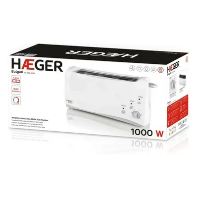 Obrázek produktu pro Haeger Bulgari, 2 krajíců, Bílá, Knoflíky, Páčka, Otočné, 1000 W, 220 - 240 V, 50 Hz