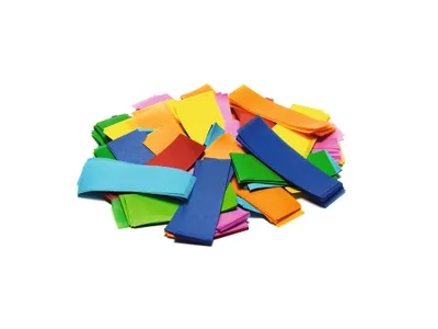Zdjęcie produktu dla Konfetti Slowfall prostokątne 55x18mm, wielokolorowe, 1kg