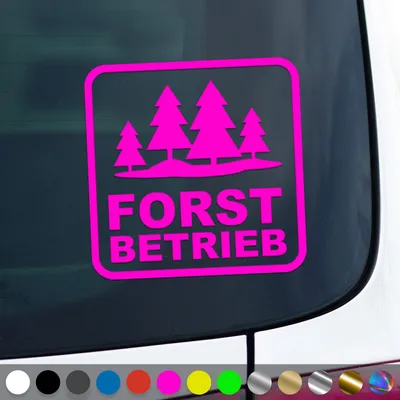 Produktbild von PantherPixel Forstbetrieb Forstzubehör Aufkleber Forstbedarf Sticker Auto Geschenkidee Farbe Neon-Pink