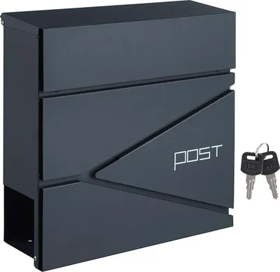 Productafbeelding van Famanu brievenbussen - Weerbestendig - Gepoedercoat staal - 37 cm x 10,5 cm x 37 cm