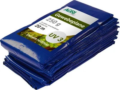 Produktbild von AGRIplus Gewebeplane mit Ösen 6 x 8 m blau 250 g/qm