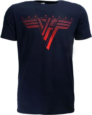 Produktbild von Eddy Van Halen – Klassisches rotes Logo-T-Shirt – Offizielles Merchandise | Popmerch.com -  3XL
