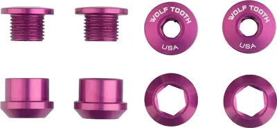 Zdjęcie produktu dla Zestaw śrub do tarczy Wolf Tooth 4 sztuki srebrne 6 mm srebrne 6 mm