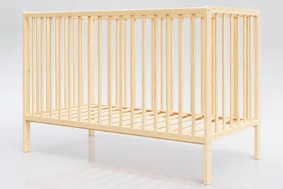Łóżeczko niemowlęce Dominik 120x60 cm z gryzakami sosnowe lakierowane – zdjęcie produktu 1