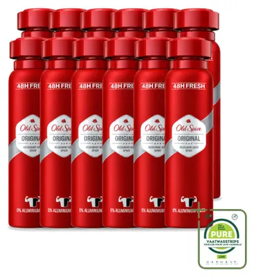 Productafbeelding van 12 x Old Spice Original Deodorantspray - 150 ml - Grote verpakking - 12 stuks