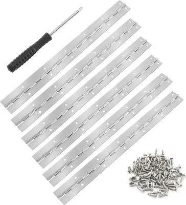 Produktbild von Pianoband aus rostfreiem Stahl - 6 Stück - 30 cm