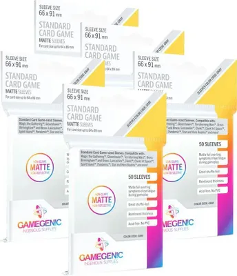 Produktbild von Gamegenic Matte Card Sleeves Kartenschutzhüllen 66x91mm (250 Stück) Vorteilspack