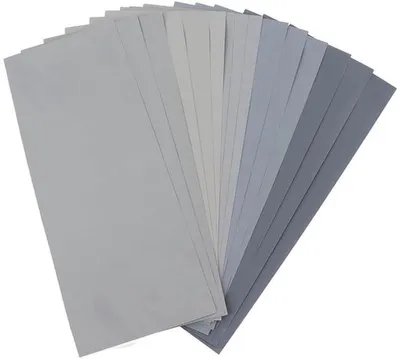 Komplettes Set Schleifpapier 15 Stück 2000 bis 10000 Grit zum Polieren, Schleifen und Handwerk, 23 x 9 cm