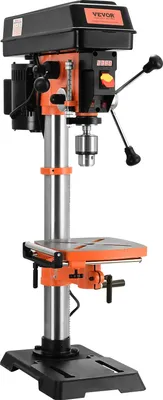 Obrázok produktu pre VEVOR 304,8 mm stolová vŕtačka, 750 W, 440-2580 otáčok za minútu Stolová vŕtačka s reguláciou otáčok, s pracovným stolom nakloneným v uhle 0-45°, LED pracovné svetlo, röntgenové polohovanie