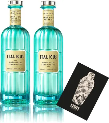 Produktbild von Italicus 2er Set Bergamotte Likör 2x 0,7L (20% Vol) Rosolio di Bergamotto - a refreshing taste of Italy- [Enthält Sulfite]