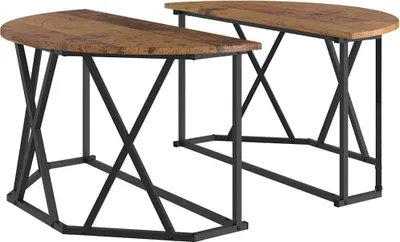 Zdjęcie produktu dla Stolik Kawowy Stare Drewno 80X80X42 Cm Z Drewna Inżynieryjnego Lumarko!