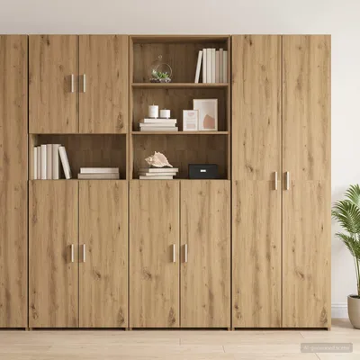 Image de vidaXL Meuble haut artisanal en chêne clair, 70 x 42,5 x 185 cm, fabriqué en panneaux de particules