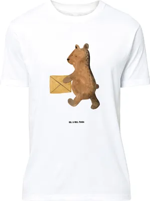 Produktbild von Mr. & Mrs. Panda Größe M T-Shirt Bär Zuhause - Weiß - Geschenk, mit Spruch, Teddy, Shirt, Tshirt, Herren, Einzugsgeschenk Einzug Neues Haus Neue Adresse Umzug Umziehen