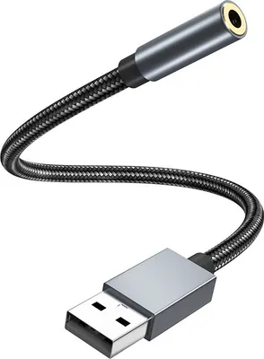 Produktbild von INF USB na 3,5 mm (samica) audio adaptér Šedá
