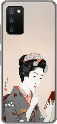 Produktbild von MuchoWow® Handyhülle Schutzhülle Hülle für Telefoonhoesje Samsung Galaxy A03s Japanisch - Frau - Make-up - Altmodisch Silikon Softcase Handy Hülle - Schutz